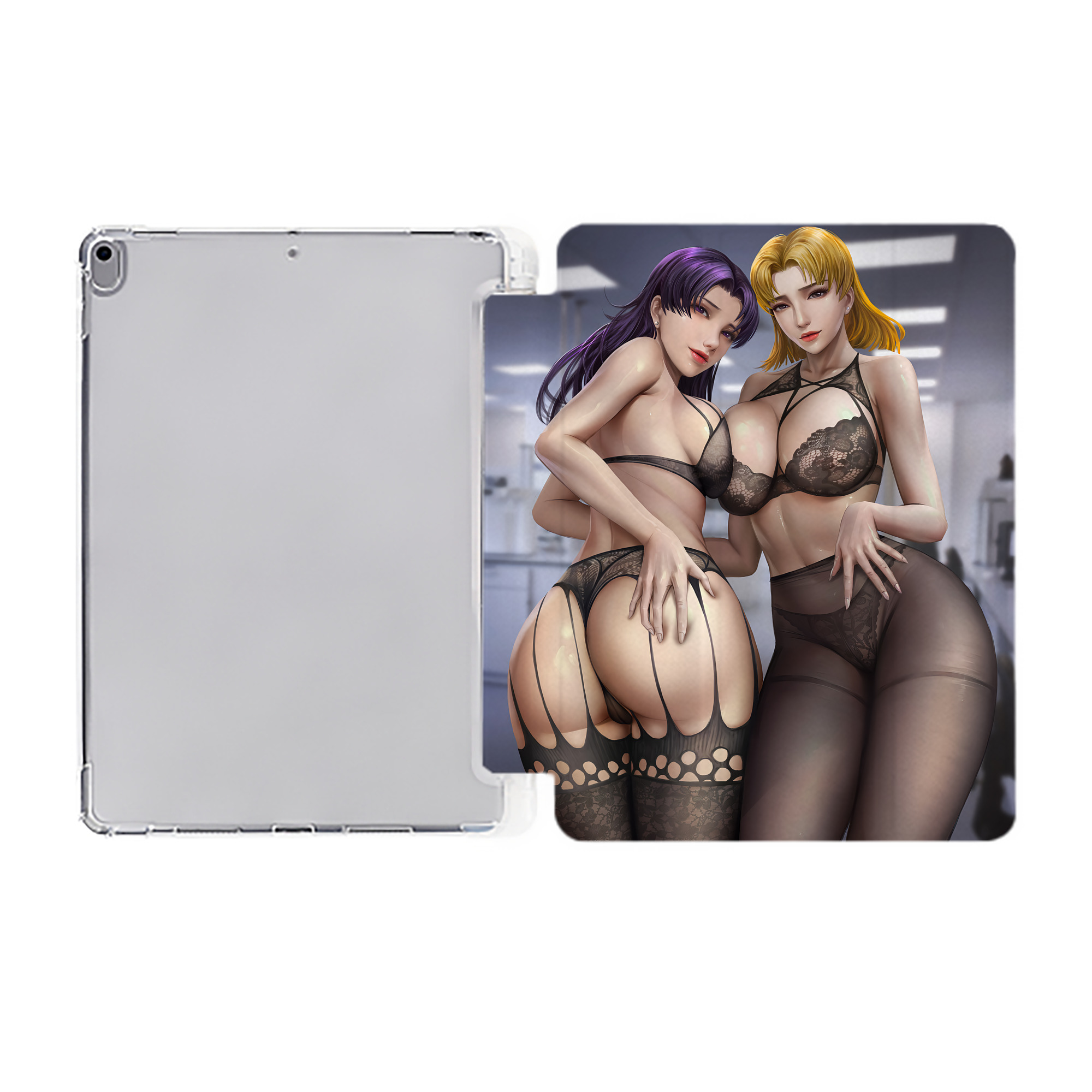 （画像用） EVA 新世紀エヴァンゲリオン IPad ケース ペン収納付き 三つ折りスタンド PUレザー×シリコン 対応機種9.5/10.5/10.9インチ
